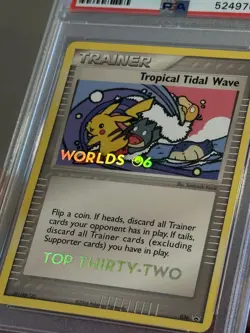 Pokemon 2006 Tropical Tidal Wave Stamped Top Thirty Two T32 Worlds Promo PSA 9 - Image 4