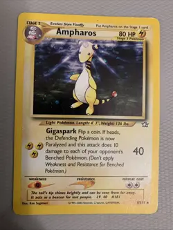 Pokemon Neo Genesis Ampharos Holo Rare Card #001/111 - Image 1