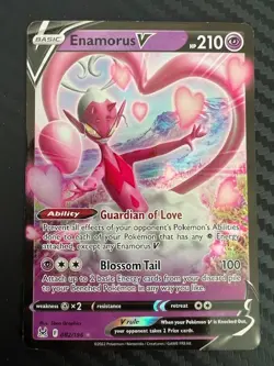 Pokemon TCG Enamorus V Sword & Shield Lost Origin 082/196 Holo Ultra Rare NM - Image 1