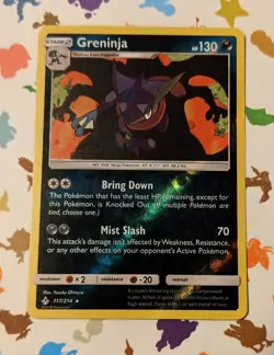 Pokemon TCG Greninja 117/214 Sun & Moon Unbroken Bonds Reverse Holo 2019 - Image 1