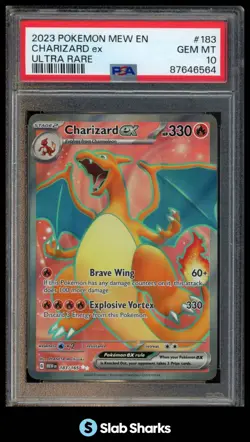 2023 POKEMON SV 151 - MEW EN #183/165 CHARIZARD EX ULTRA RARE PSA 10 - Image 1