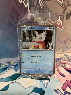 Pokemon TCG Delibird 046/193 Snowflake Holo Stamped Holiday Calendar Sealed - Image 1