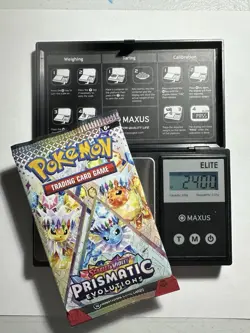 Pokemon Prismatic Evolutions Booster Pack -HEAVY 24.0g- Possible Demi/God Pack! - Image 1