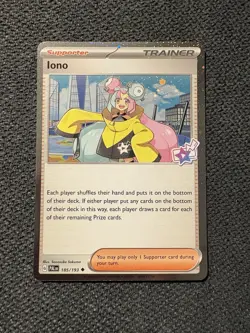 Pokemon TCG Iono 185/193 Iono Premium Tournament Collection Holo Stamped Promo - Image 1