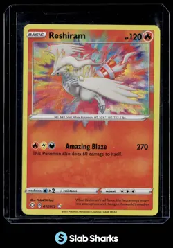 2021 POKEMON SWORD & SHIELD SHINING FATES #017/072 RESHIRAM - Image 1