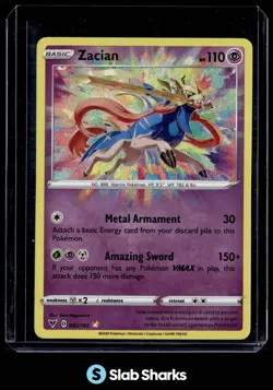 2020 POKEMON SWORD & SHIELD VIVID VOLTAGE #082/185 ZACIAN - Image 1