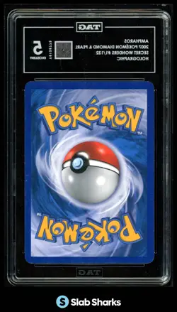 2007 POKEMON DIAMOND & PEARL SECRET WONDERS #1/132 AMPHAROS HOLO TAG 5 - Image 2