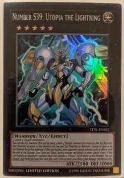YuGiOh Number S39: Utopia the Lightning Super Rare TDIL-ENSE2 - Image 1