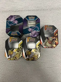 Pokemon EMPTY Tin Lot - 5 Eevelutions Tins - No Cards/Packs - Image 1