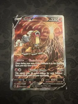 Entei v GG36/GG70 Crown Zenith: Galarian Gallery Holo Card Pokemon TCG - Image 1