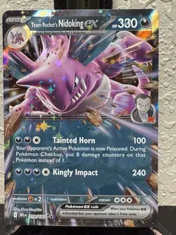 Pokemon TCG Team Rockets Nidoking EX Double Rare Card #119/182 Destined Rivals - Image 1