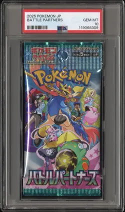 PSA 10 GEM MINT Battle Partners Japanese SEALED Pokemon Card Booster Pack - Image 1