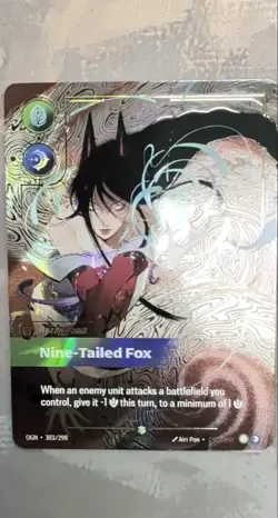 Riftbound Ahri Nine Tailed Fox Legend English card 303/298 Overnumbered Showcase - Image 2