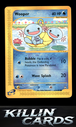 Wooper (117) 117/147 Pokemon Common Aquapolis Card LP - Image 1