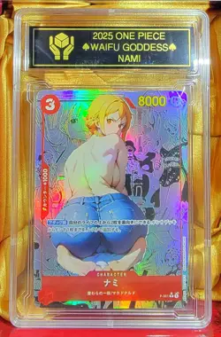 NAMI One Piece Waifu Goddess CUSTOM CARD Gold/Black Label - Image 1