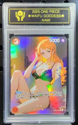 NAMI One Piece Waifu Goddess CUSTOM CARD Gold/Black Label - Image 3