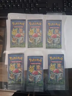 (BRAND NEW SEALED) GENERAL MILLS POKEMOM 3-CARD BOOSTER PACKS. (×6) - Image 1