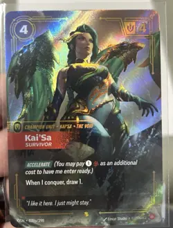 Kaisa card ALT ART 039a/298 Kai'Sa Survivor Riftbound Foil ENGLISH - Image 1
