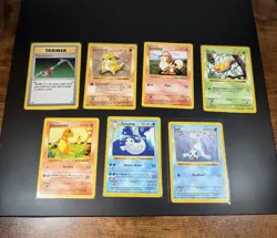 Pokemon Non Holo Lot Bulk Vintage WOTC 7 Cards LP-HP SHADOWLESS - Image 1