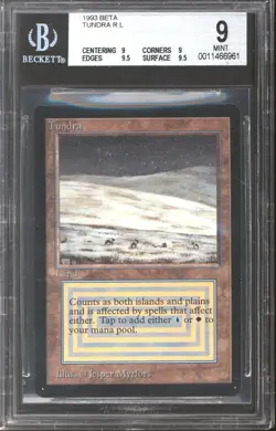 Magic MTG Beta Tundra BGS 9 (9, 9, 9.5, 9.5) Q++ NEAR MINT NM - Image 1