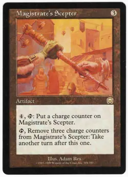 Magistrate's Scepter 1999 Mercadian Masques Colorless Rare Artifact MTG NM AZ1 - Image 1