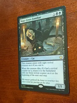 Nine-Lives Familiar 66 Foil NM MTG Foundations Magic - Image 2