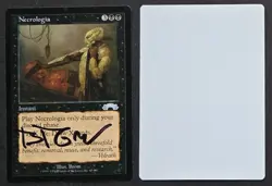 Signed MTG Magic Brom Artist Proof _ Exodus _ NECROLOGIA _ VHTF 1/50! - Image 1