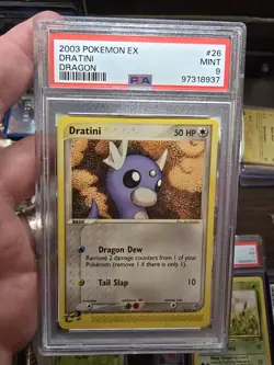 Dratini 26/97 EX Dragon Non Holo Pokemon Card PSA 9 Mint - Image 1