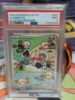 Pokemon TCG Clobbopus 207/191 Surging Sparks Illustration PSA 9 *Free Shipping* - Image 1