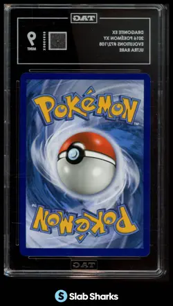 2016 POKEMON XY EVOLUTIONS #72/108 DRAGONITE EX HOLO ULTRA RARE TAG 9 - Image 2