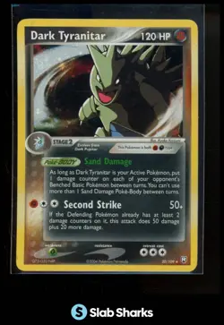 2004 POKEMON EX TEAM ROCKET RETURNS #20/109 DARK TYRANITAR HOLO - Image 1