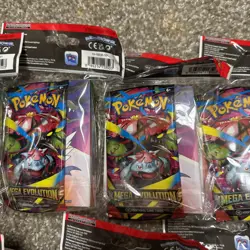 Lot Of 30 Mega Evolution Booster Packs With Mini Portfolio Pokemon TCG New - Image 3