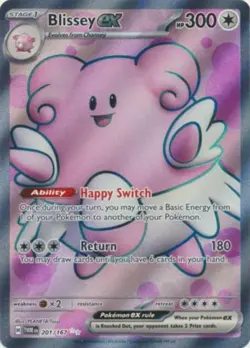 x1 Blissey ex - 201/167 - Ultra Rare Pokemon SV06 Twilight Masquerade M/NM - Image 1