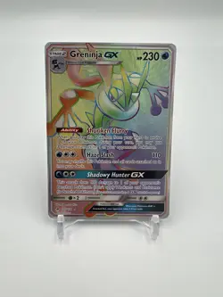 Pokemon Greninja GX 133/131 Forbidden Light Rainbow Secret Rare Holo NM - Image 1