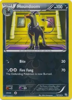 Lightly Played Houndoom - 75/124 - Rare - Reverse Holo Pokemon Dragons Exalted - Image 1