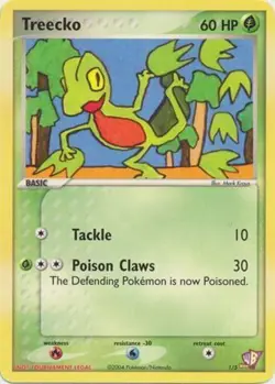 Pokemon: 1x Treecko - 1/5 - Creator Contest Promo - NM Pokemon Promos - Image 1