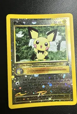 POKEMON BLACK STAR PROMO PICHU #35 REVERSE HOLO LP-NM - Image 1