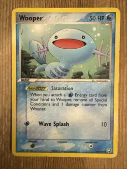 Wooper 81/109 Pokemon Ex Team Rocket Returns Non Holo DMG - Image 1