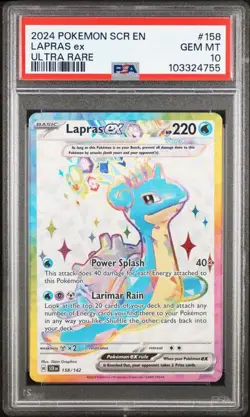 PSA 10 Lapras EX Ultra Rare 158/142 Stellar Crown Pokemon Scarlet & Violet 2024 - Image 1