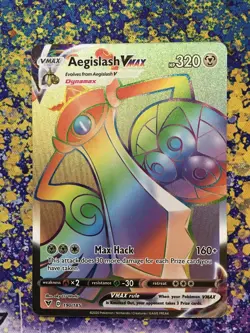 Pokemon - Aegislash VMAX - 190/185 Vivid Voltage - 2020 Secret Rare Holo - MINT - Image 2