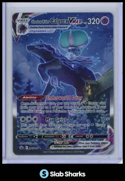 2021 POKEMON SW&SH CHILLING REIGN #205/198 SHADOW RIDER CALYREX VMAX FA SECRET - Image 1
