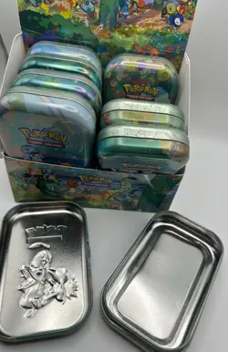 Set of 8 EMPTY Pokemon TCG Celebrations Mini Tins Plus Display *Please Read* - Image 3