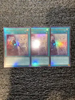 Yugioh! 3x The Fallen & The Virtuous CH01-EN019 Ultra Rare 1st Edition Near Mint - Image 1