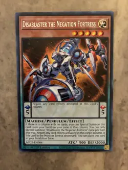 Yugioh! TCG -Disablaster the Negation Fortress -Prismatic Secret Rare MP25-EN084 - Image 1