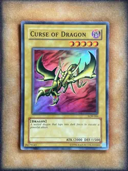 Yugioh Curse of Dragon LOB-066 Super Rare Original Print NM - Image 1