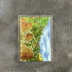 1996 Japan Pokemon Vend Machine Swirl Holo Sticker Card Meowth Victory RARE - Image 2