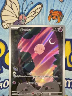 Munna 116/086 BLK IR Holo Black Bolt English Pokemon Card Near Mint - Image 2