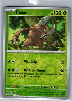Pinsir 127/165 Reverse Holo SV: Scarlet & Violet 151 - Pokemon Card - NM - Image 1
