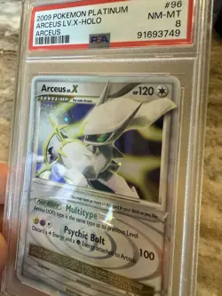 Pokemon TCG Arceus LV.X Holo Rare Card 96/99 PSA 8 Mint 2009 - Image 1