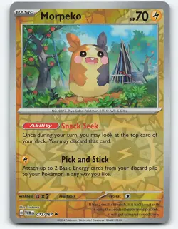 Morpeko #072/167 Reverse Holo Pokemon Card - Image 1